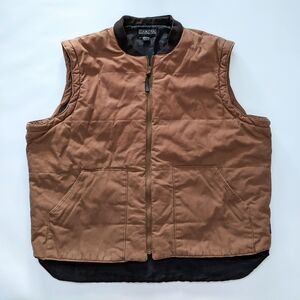 Dakota Heavyweight Quilted Insulated Brown Work Vest, Men's XXL